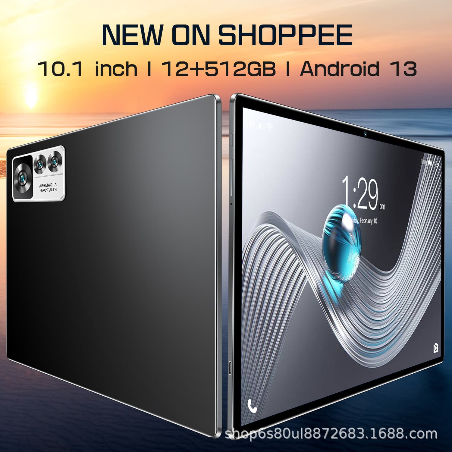 Cross-border popular tablet 12s Pro Max true 3G all-in-one 800 pixels (2+32) Android 8.1