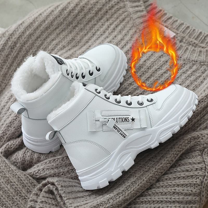 Women's Height-Increasing Boots, Large Size Fashion Cotton Boots, High Heel Thick Sole Long Boots, Cold-Proof Warm Snow Boots