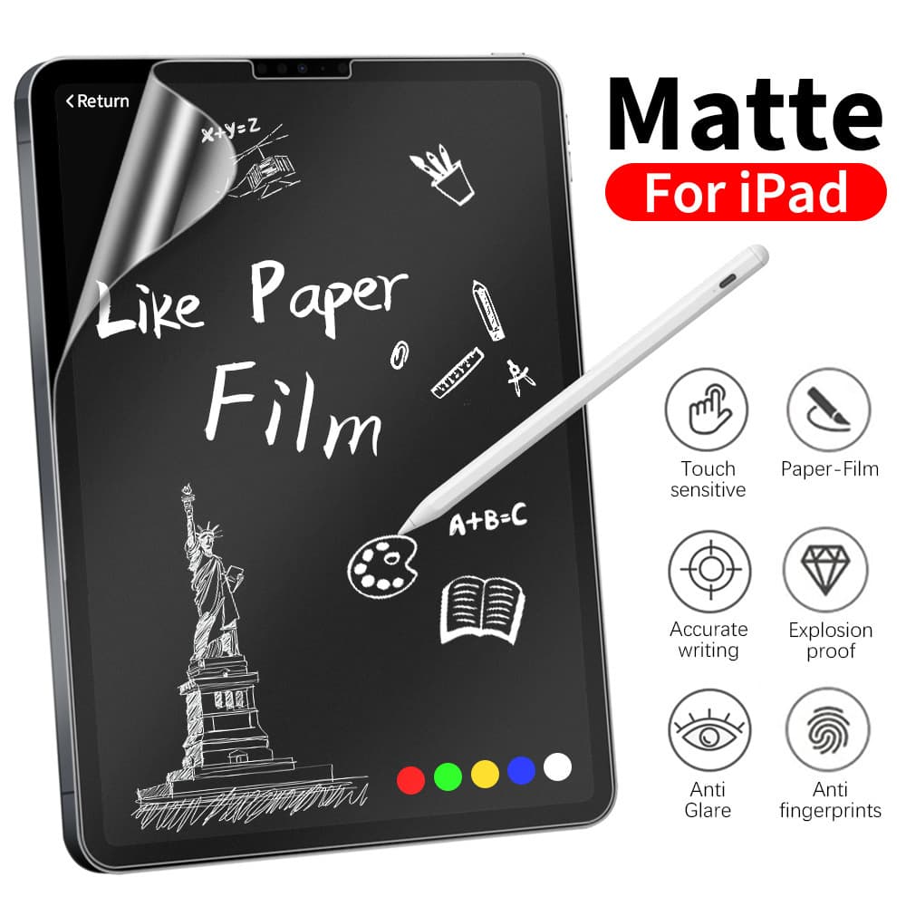 Compatible with iPad 10.9 10th Gen 10.9 Pro 13 11 M4 M2 12.9 6th Paper-Feel Screen Protector