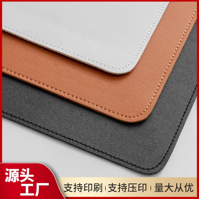 Double-Sided Leather Mouse Pad, Extra Large, Stain-Resistant, Easy to Clean, Laptop Office Gaming Desk Mat Keyboard Pad