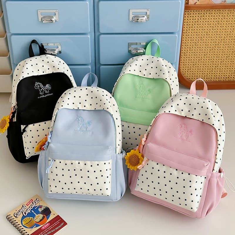 Large-capacity new student schoolbag Japanese style ins style high-value plaid backpack college student class backpack women