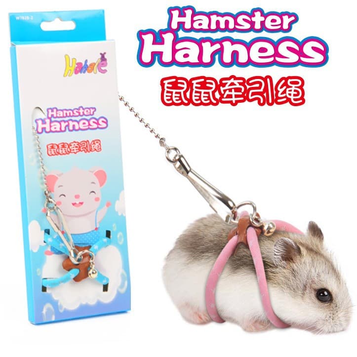 Round rope mouse traction rope hamster small pet goes out to let the wind anti-biting traction rope chest and back chain to prevent loss