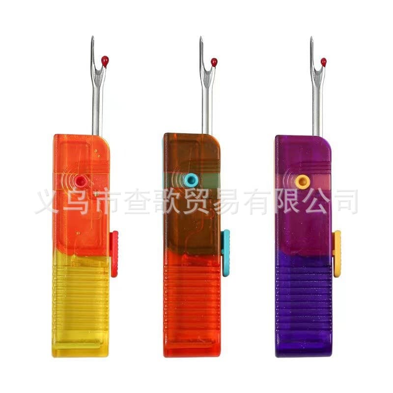 New Foldable Plastic Handle Seam Ripper Hand Cross Stitch Thread Remover Clothing Tailor Stitch Unpicker Wholesale