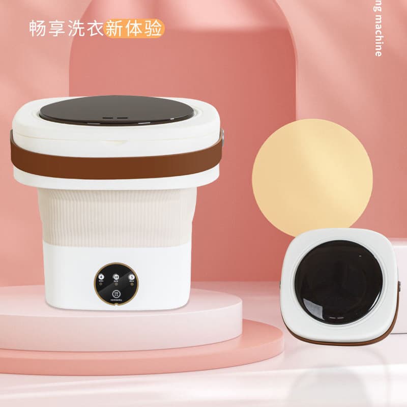 Small Portable Washing and Drying Combo Washer, Travel Foldable Mini Washer for Underwear and Socks Cleaner