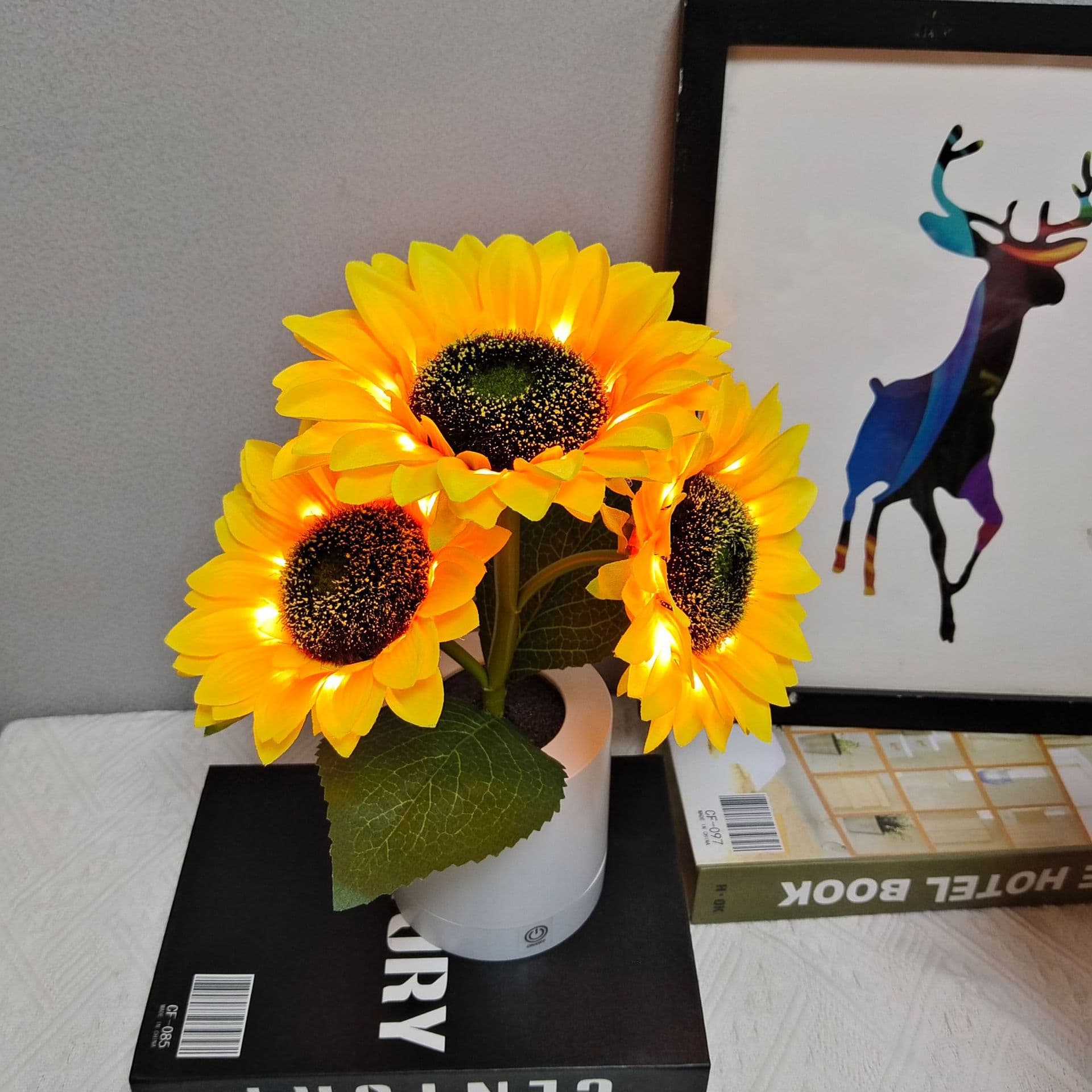 Cross-border Supply Wholesale Sunflower Night Light USB Rechargeable Dimmable Ambient Light Home Decor Source