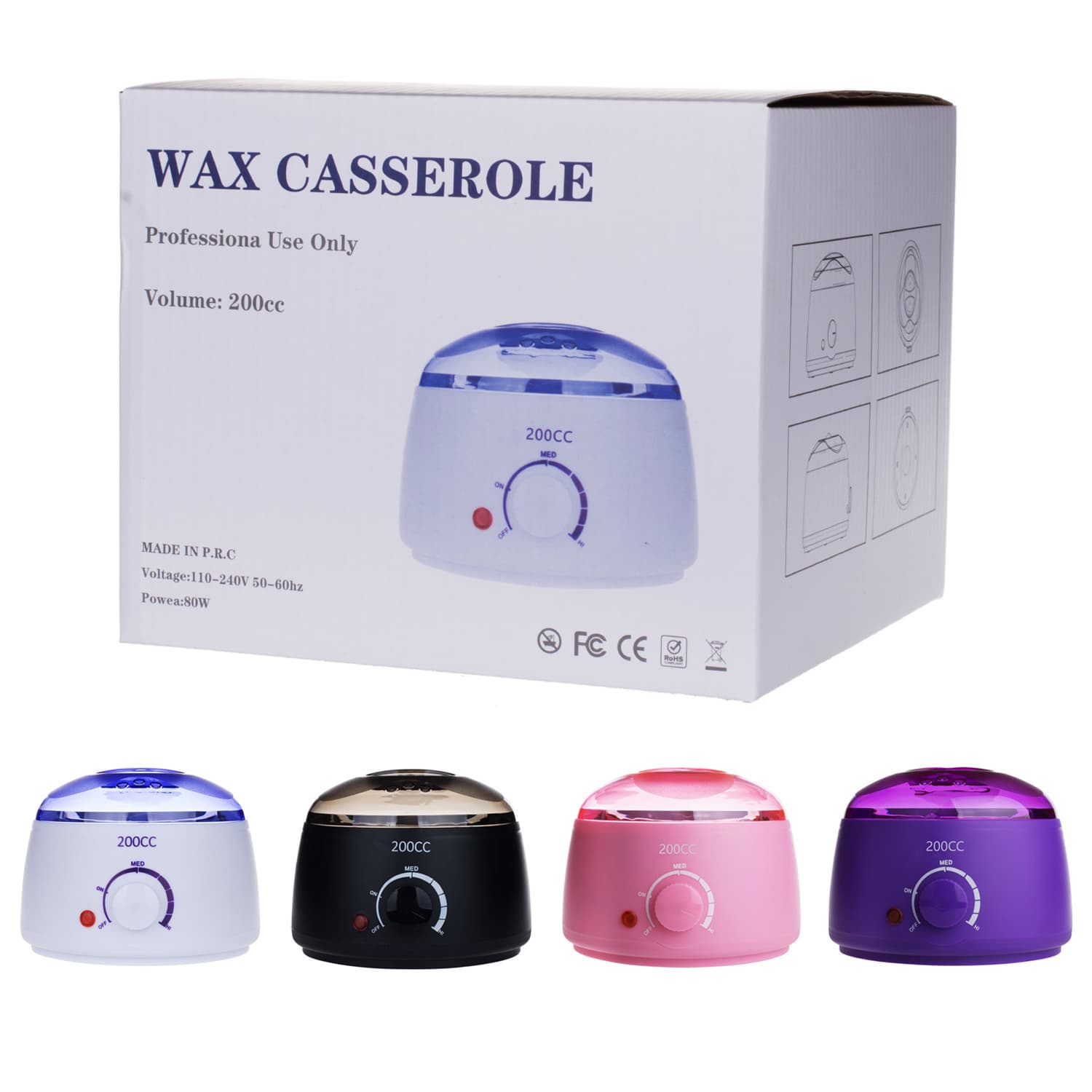 Hair removal wax melting machine, hot wax machine, beeswax heating machine, Paraffin wax melting machine 200CC