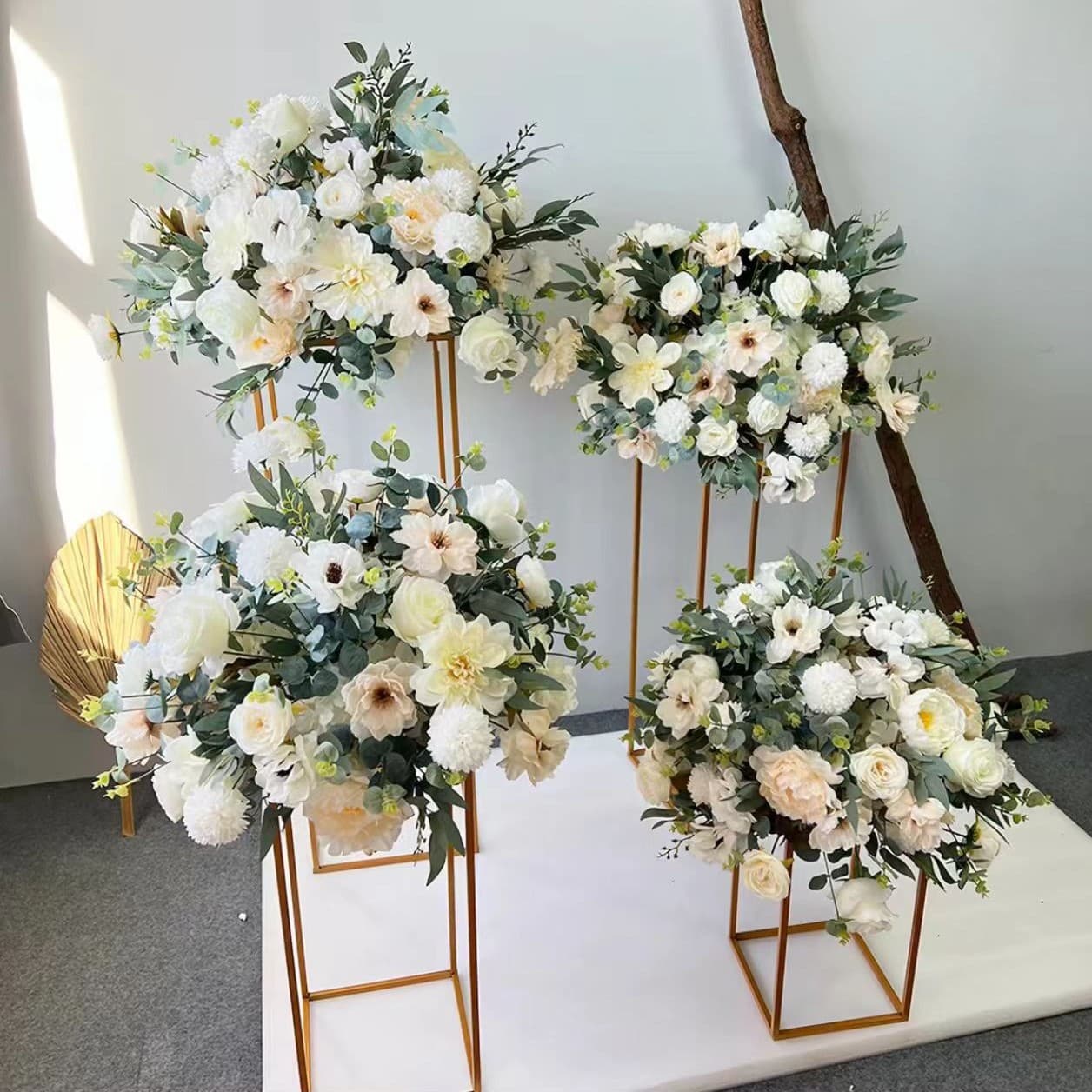 Car Delivery Ceremony Decoration Floral Ball Artificial Flower Roman Column Decorative Flower Car Delivery Ceremony Fake Flower Scene Decoration