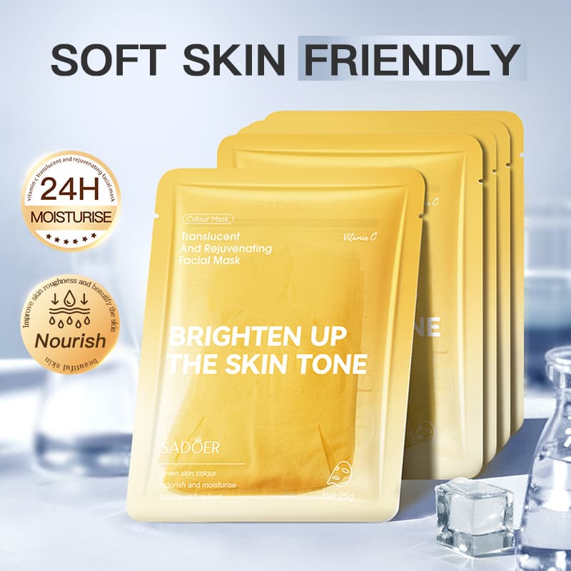 Cross-border vitamin C translucent rejuvenating mask 25g moisturizing and hydrating mask foreign trade skin care products wholesale