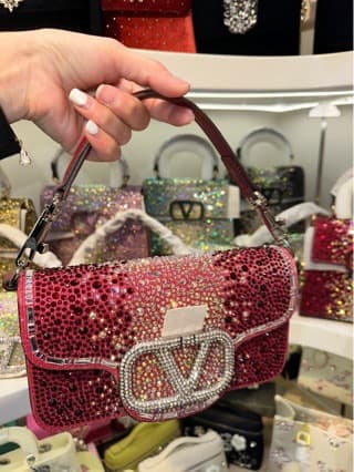 High quality! Diamond bag women's fashionable temperament lady's one-shoulder cross-body underarm bag small square bag wholesale Valenno family