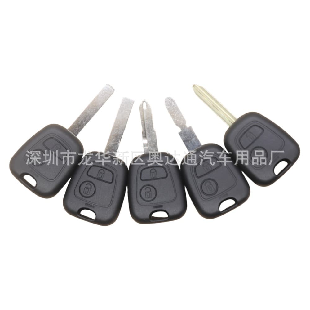 For Peugeot 206 207 307 406 407 2-Button Straight Remote Key Shell