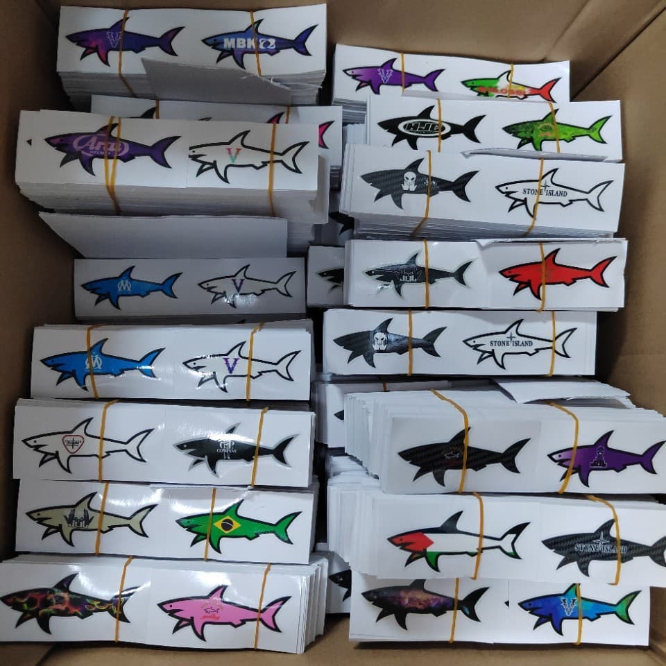 Flag Logo Shark Logo Personalized Label Epoxy Sticker Waterproof Epoxy Badge PU Epoxy Label