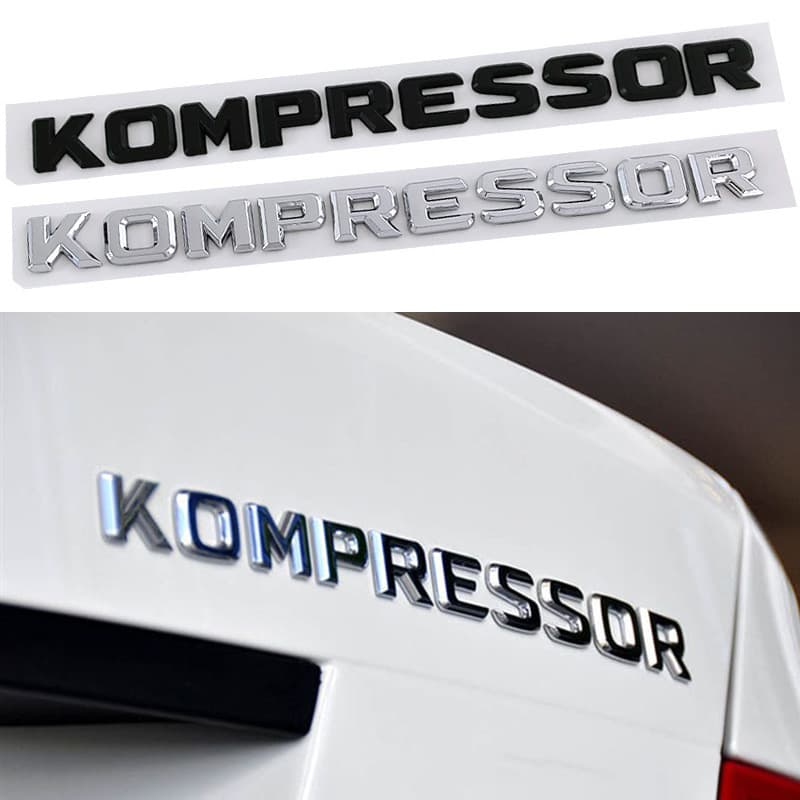 Applicable to Mercedes-Benz C-Class E-Class SLK-Class C220 SLK230 Car Sticker KOMPRESSOR Rear Logo Car Sticker
