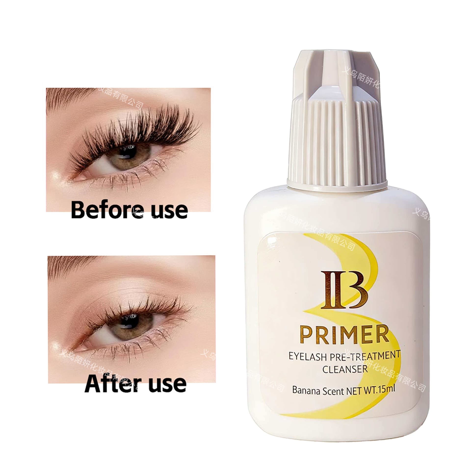 Ib Primer Eyelash Extension Reinforcement Agent, Pre-Extension Eyelash Cleaning and Strengthening, Non-Irritating Eyelash Glue