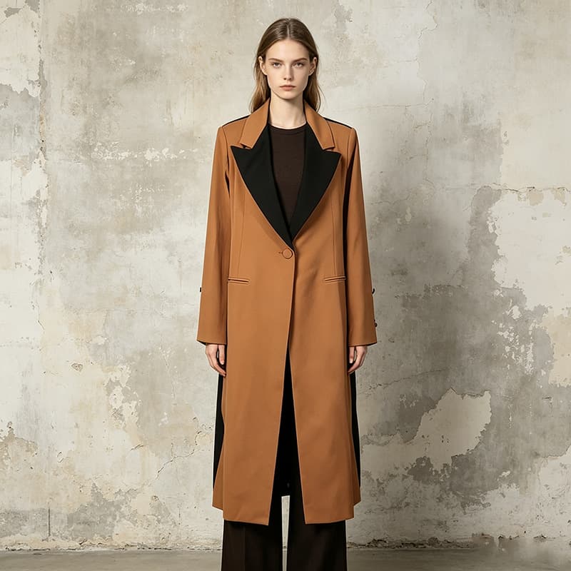Fashionable British style tops for women 2026 spring new V-neck contrasting color long-sleeved design high-end windbreaker jacket trend