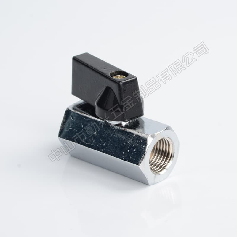 G1/4 Thread Stop Valve Ball Valve Double Internal Thread Valve Water Shut-off Switch Bright Silver