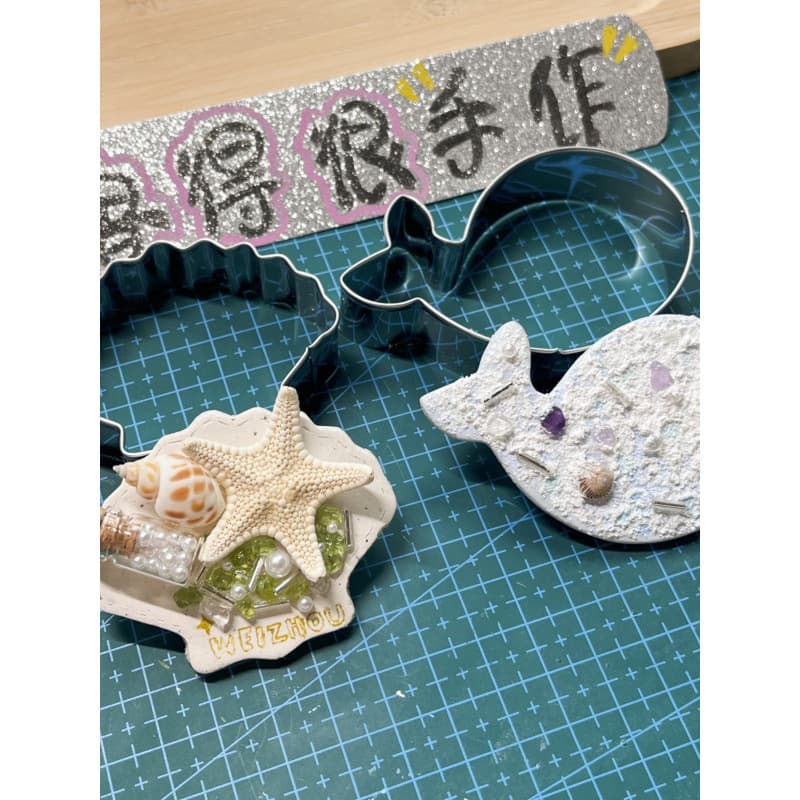 Clay Fridge Magnet Mold Whale Shell Cutter Stainless Steel Polymer Clay Ocean Shape