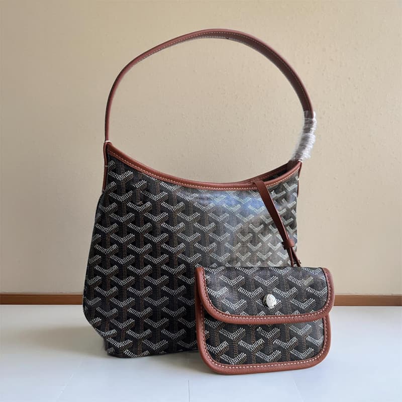 Dogtooth Mini Hobo Tote Bag Single Shoulder Bag with Detachable Pouch Fashion Commuter Handbag High-Quality Mini Underarm Bag