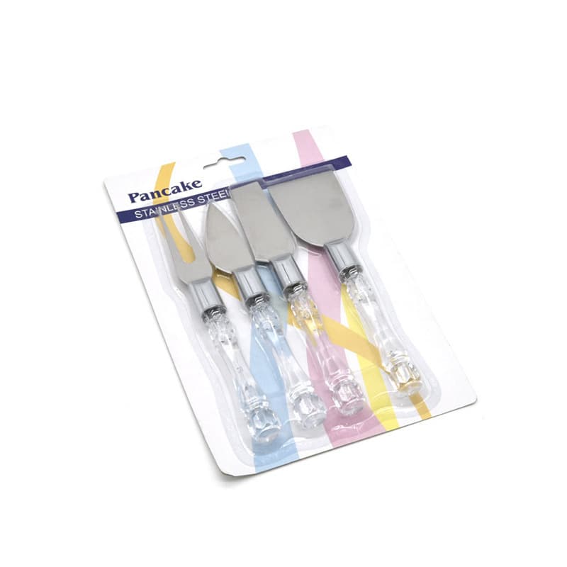 Transparent Handle Cake Spatula Cream Scraper Pizza Cutter Cake Icing Spatula Kitchen Baking Knife
