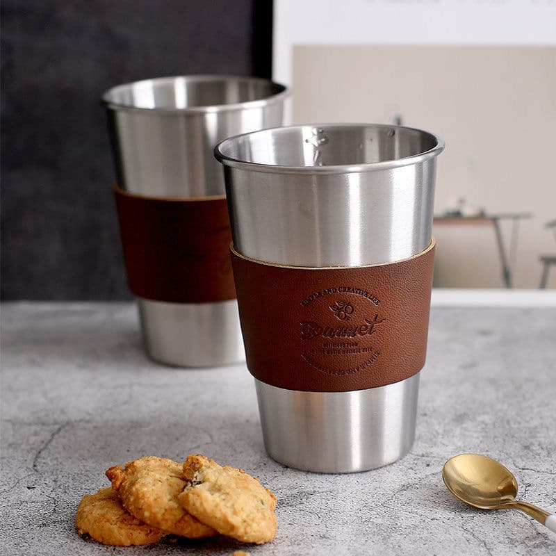 Gourmet Outdoor Camping Cup, 304 Stainless Steel, Heat-Resistant Portable Anti-Scald Coffee Cup with Food-Grade Insulation