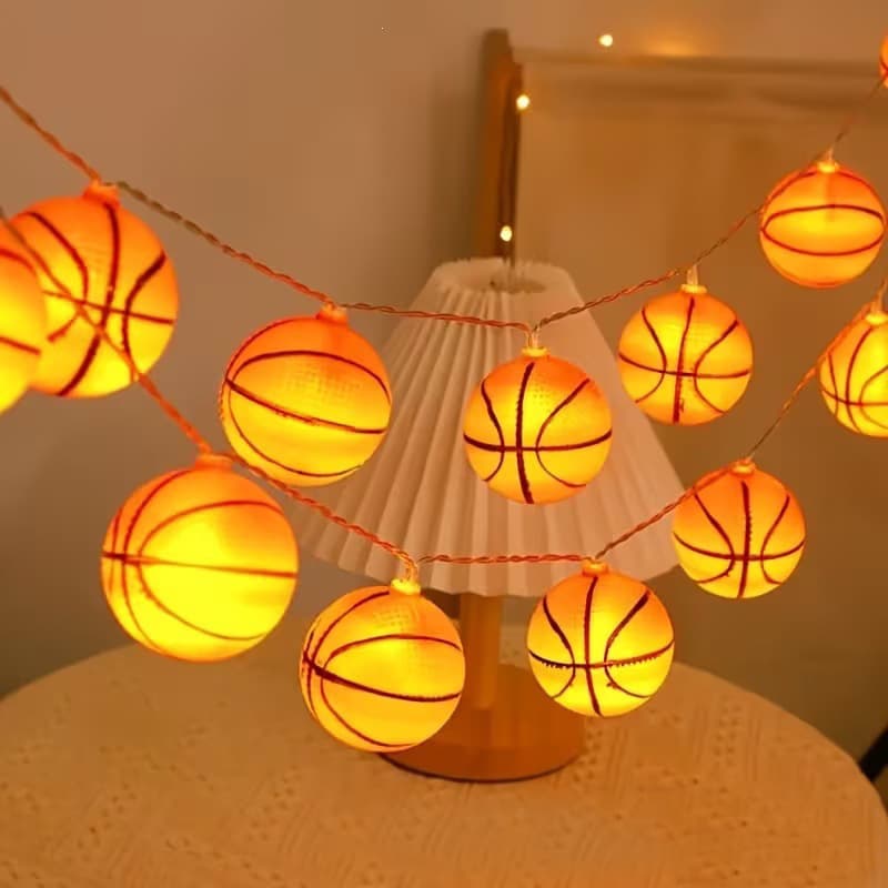 Creative room festival cross-border led football decoration atmosphere floor-standing light string World Cup bar theme football light string