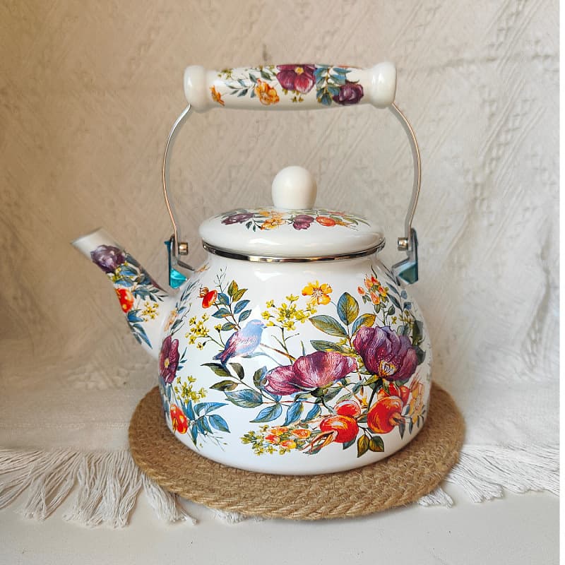 Turkish Teapot Enamel 2.5L Enamel Cold Water Kettle Enamel Kettle for Boiling Water AliExpress Supply Coffee Pot
