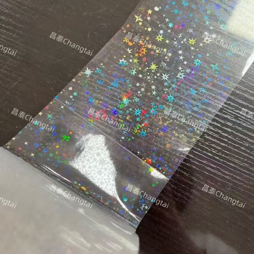 Changtai transparent star-gazing laser hot stamping foil, plain, suitable for paper, plastic, etc.