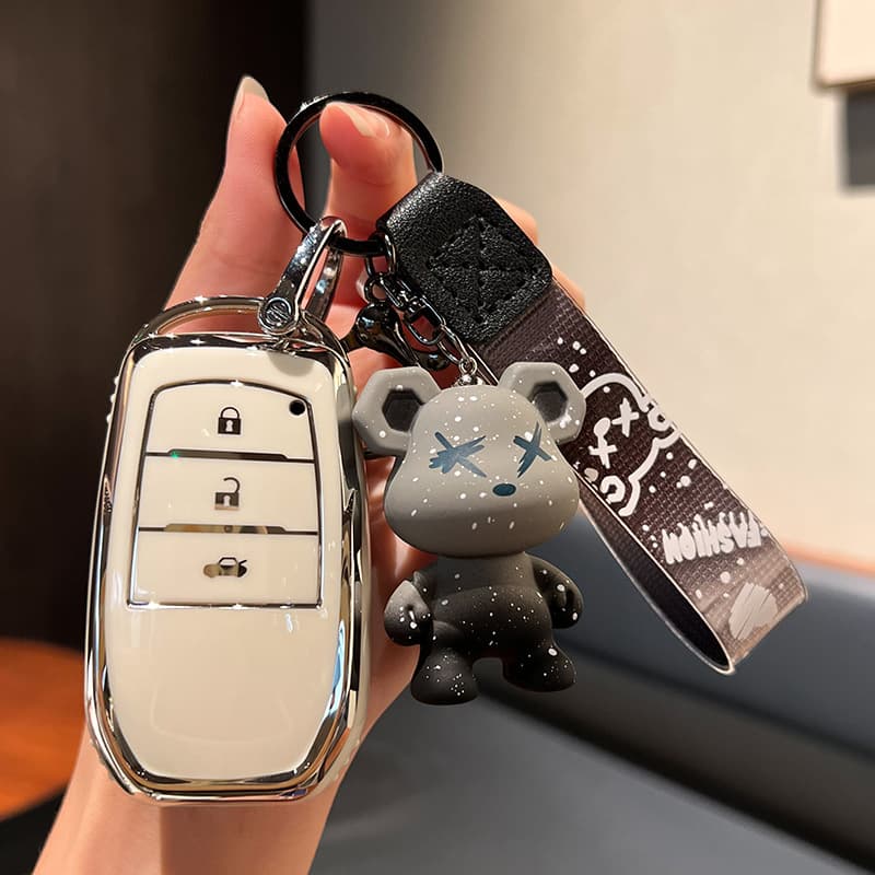 Compatible with Toyota Key Case for Camry Corolla Levin Highlander Avalon RAV4 CHR Wildlander Keychain Cover