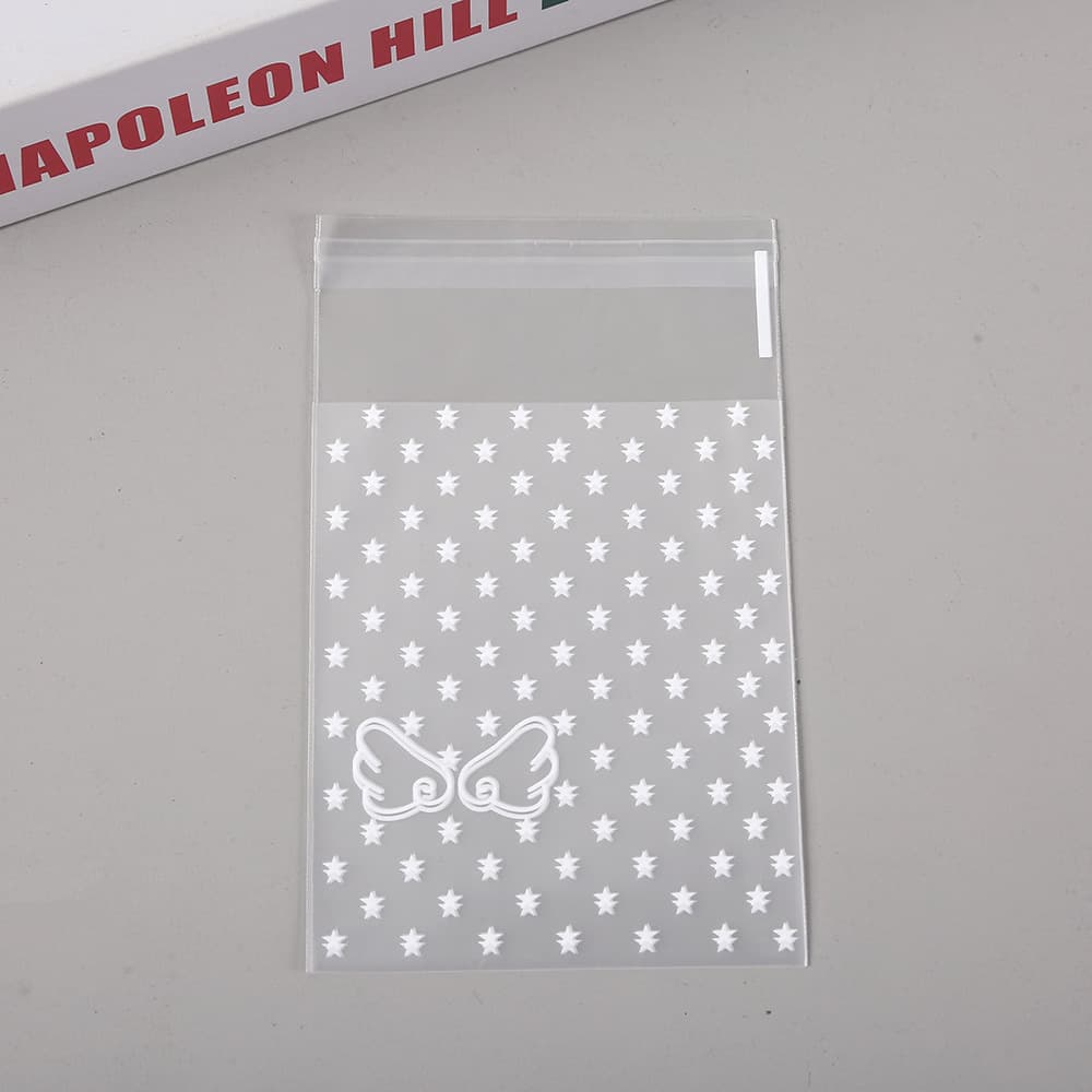 Cartoon Print OPP Self-Adhesive Bag Plastic Ziplock Bag for Jewelry Polaroid Sticker Self-Seal Bag Factory Wholesale