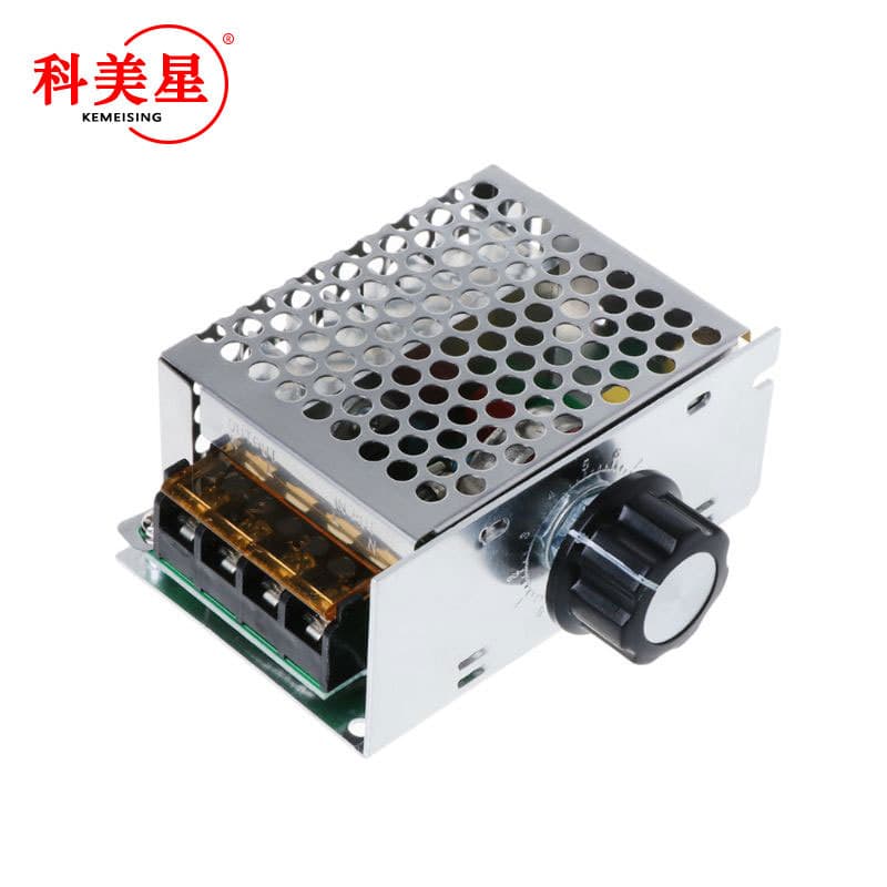 4000W High-Power Thyristor Electronic Voltage Regulator, Dimming, Speed, and Temperature Control with Fuse Housing