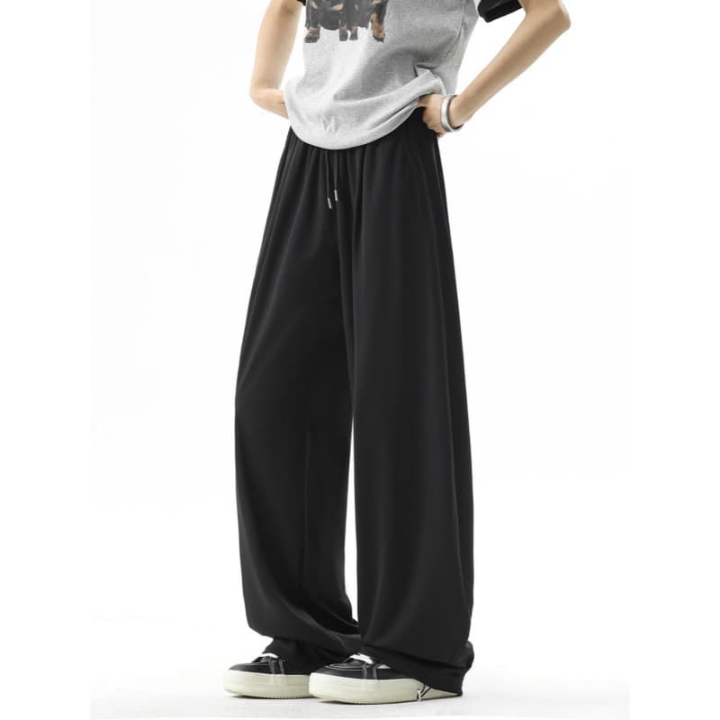 Manufacturer wholesale ice silk pants men's 2025 new casual pants vertical straight pants sports pants sweatpants quick-drying men's pants