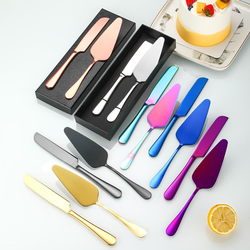 Stainless Steel Cake Knife and Spatula Set for Birthday Parties, Weddings, Baking Tools, Bread Knife, Pizza Spatula, Cheesecake Spatula