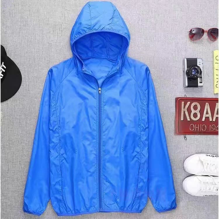 2023 Summer New Arrival Men's Solid Color Sun Protection Clothing, Fashionable Men's Casual Loose Zipper Cardigan Jacket