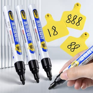 Animal Ear Tag Marker Pen, Waterproof and Fade-Resistant Oil-Based Marker for Livestock Pens, Sun-Resistant Animal Ear Tag Pen