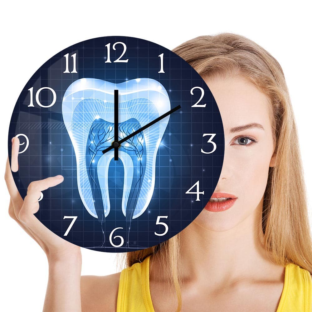 Cross-Border Creative Dental Wall Clock Silent Acrylic Wall Clock Dental Clinic Hospital Decoration Quartz Clock