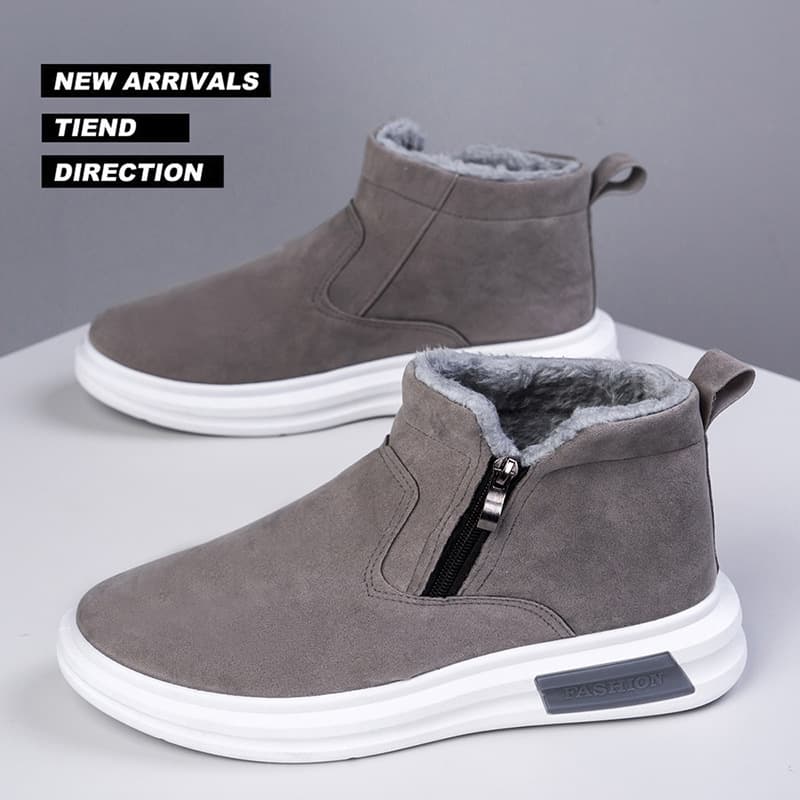 Men's Snow Boots 2025 New Style Fleece-Lined Warm Cotton Boots, Korean Style Versatile Martin Boots, Trendy Men's Large Cotton Shoes Fashion