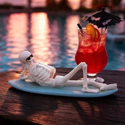 Cross-border creative Halloween decoration skull statue ornaments commemorative collection ornaments festive atmosphere gifts