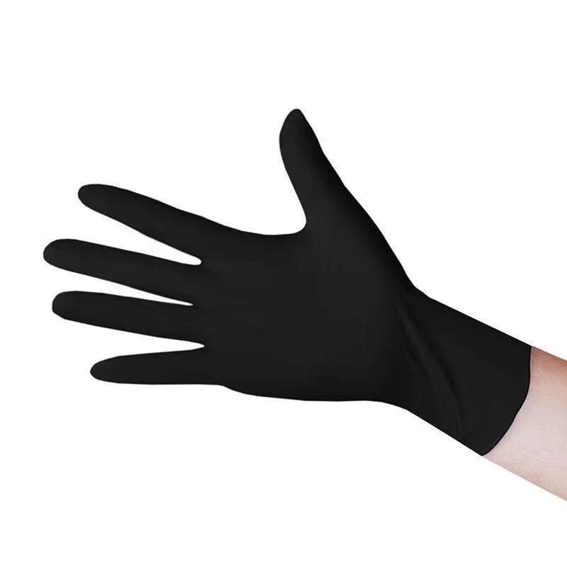 Certified for Export Disposable Nitrile Gloves Black NBR High Elasticity Synthetic Nitrile Protective Gloves