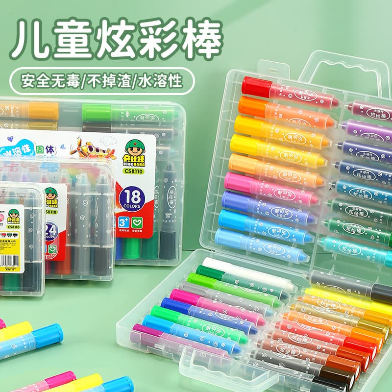 36-Color Wholesale Non-Toxic Rotatable Water-Soluble Washable Oil Pastels for Toddlers
