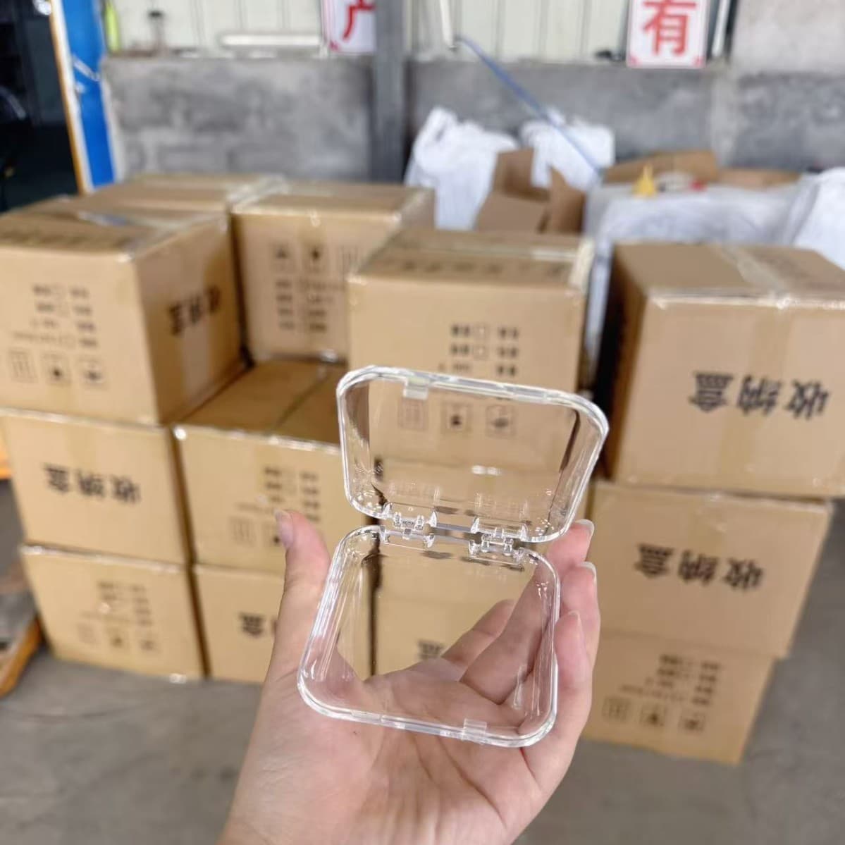 Wearable nail packaging box manufacturer direct supply large wholesale transparent box storage box gift box nail display box new style