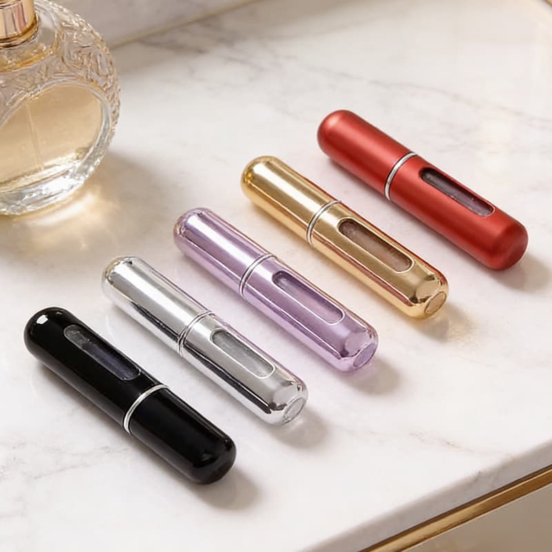 5ml Perfume Refillable Spray Bottle, Self-Priming Bottom-Fill Empty Bottle, Cosmetic Perfume Sample Bottle