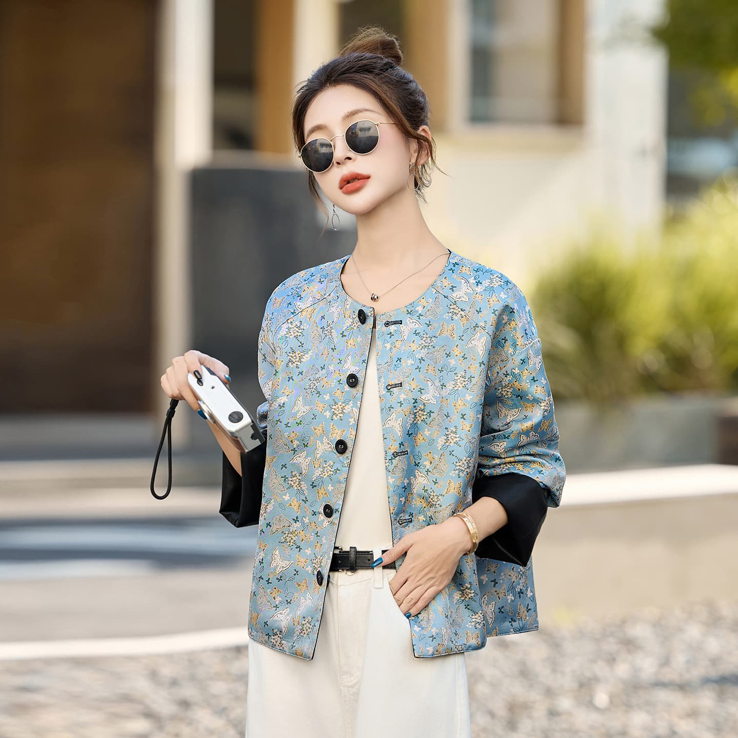 Designer Leather Jacket for Women 2025 Spring Autumn New Chinese Style Short Casual Versatile Reversible Jacket