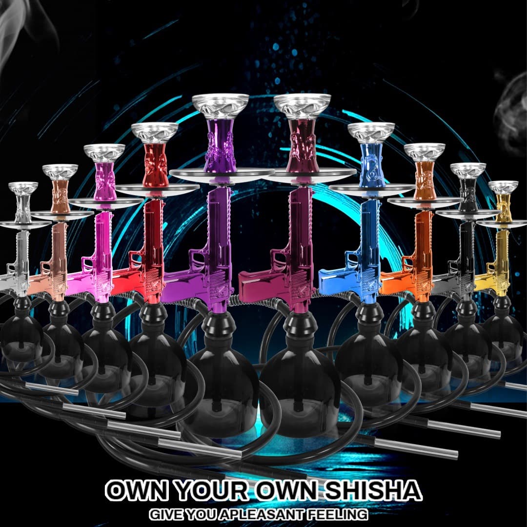 European, American, Middle Eastern, and Arabic Shisha Hookah Desert Eagle Pistol-Shaped Resin Shisha Hookah