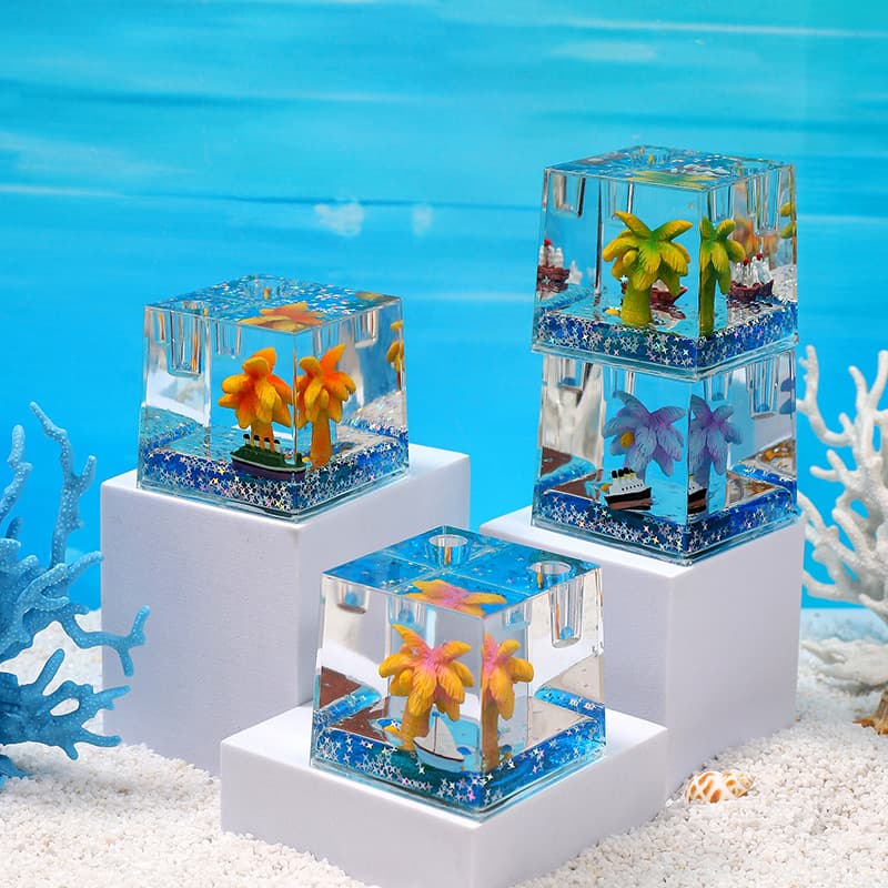 Multiple New Creative Coconut Tree Series Ocean-Themed Desktop Oil-Filled Stress-Relief Small Ornaments and Sponge Souvenir Gifts