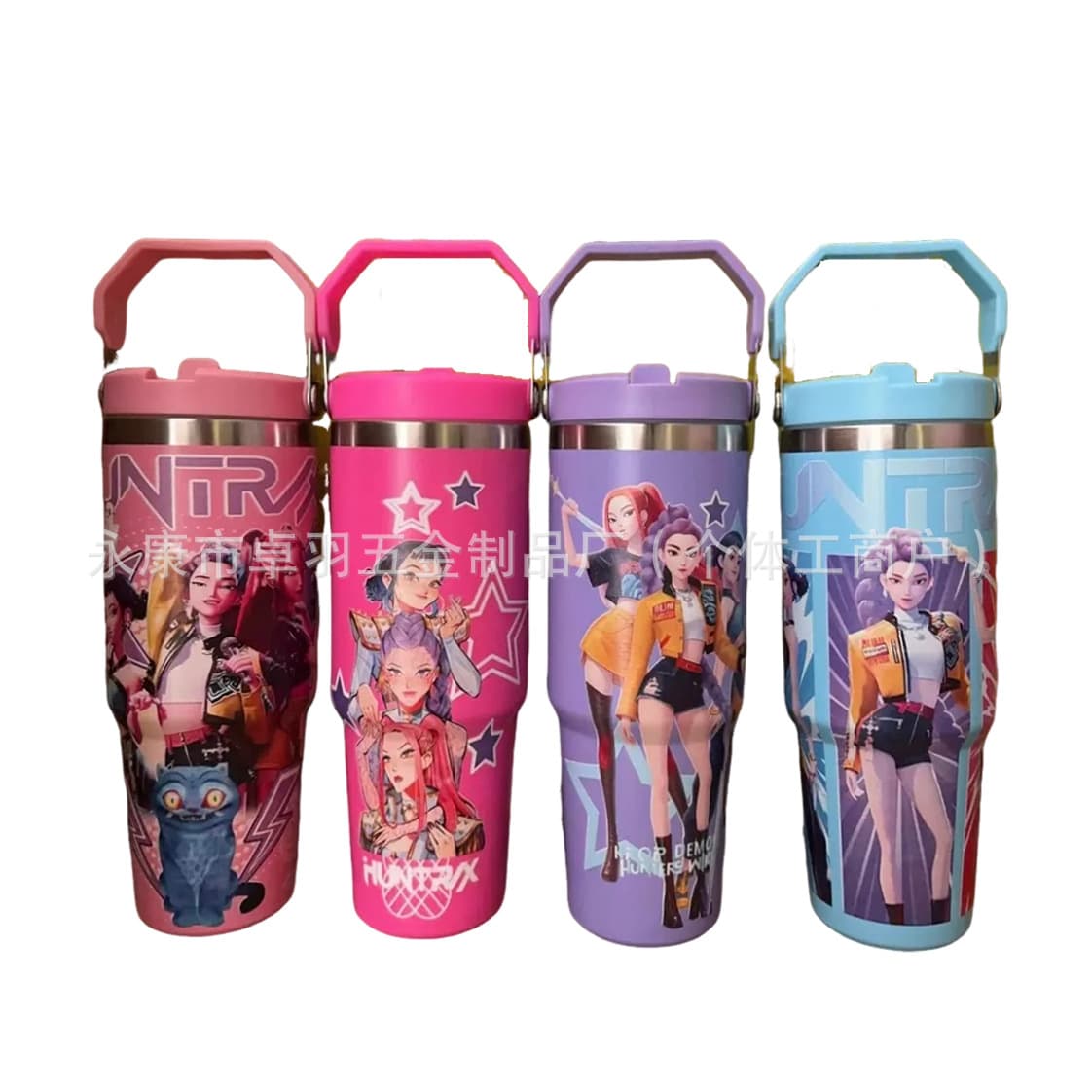 New Hunter Witch Team Water Bottle 30 Portable Car Cup Cross-border Vacuum Straw Cup 304 Stainless Steel Insulated Cup