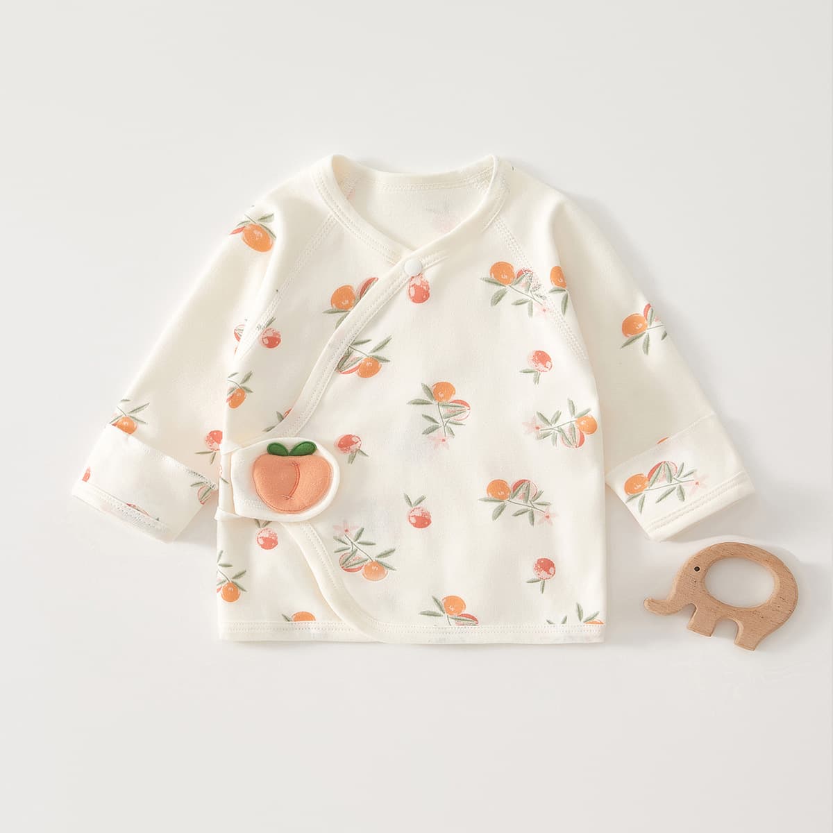 Newborn baby half-back coat, Class A pure cotton, new boneless Velcro for all seasons, outer wear half-back coat
