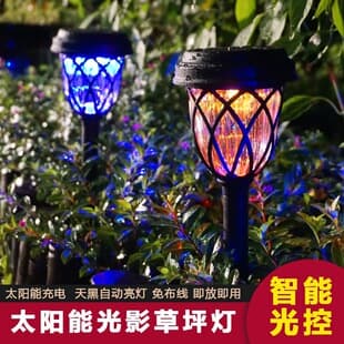 Amazon Cross-border Solar Outdoor Garden Light Lawn Light Garden LED Decorative Light Villa Rainproof Ground Insert Light D