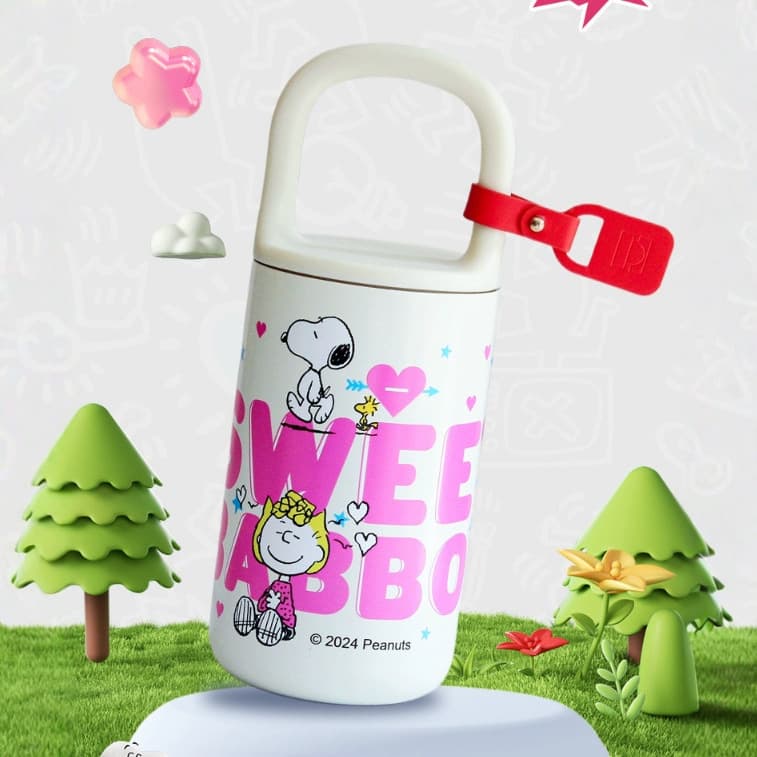 Snoopy 316 Stainless Steel Insulated Mug, Women's Handheld Coffee Travel Cup, Portable Compact Water Bottle for Students, Cold Retention, 2024 New Arrival