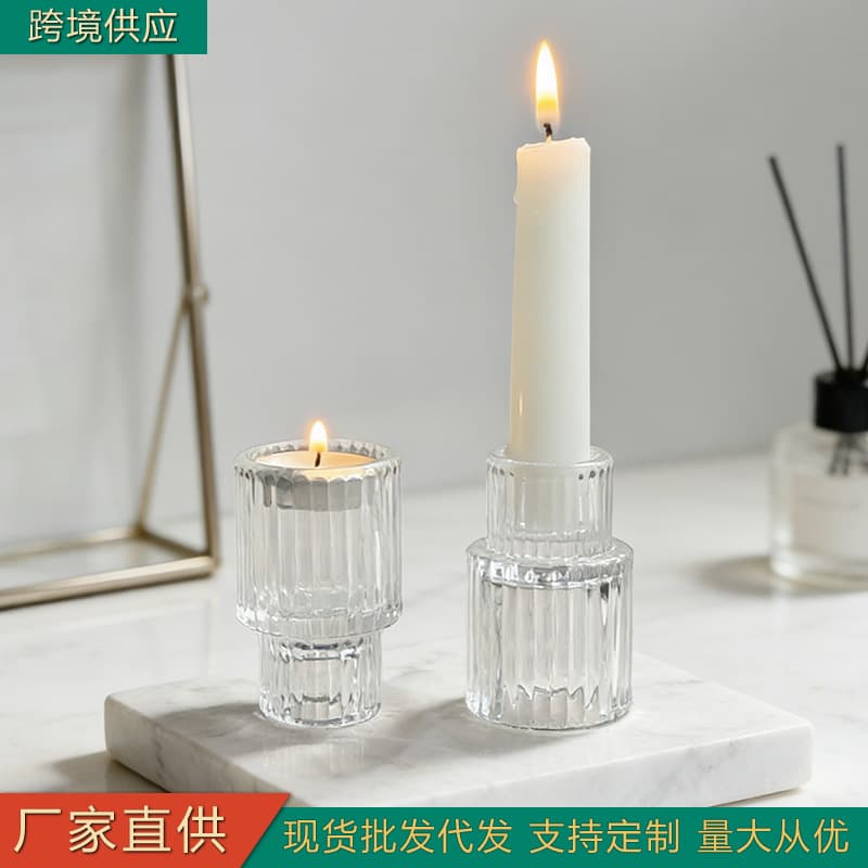 Factory Direct Supply Glass Candle Holder Vessel