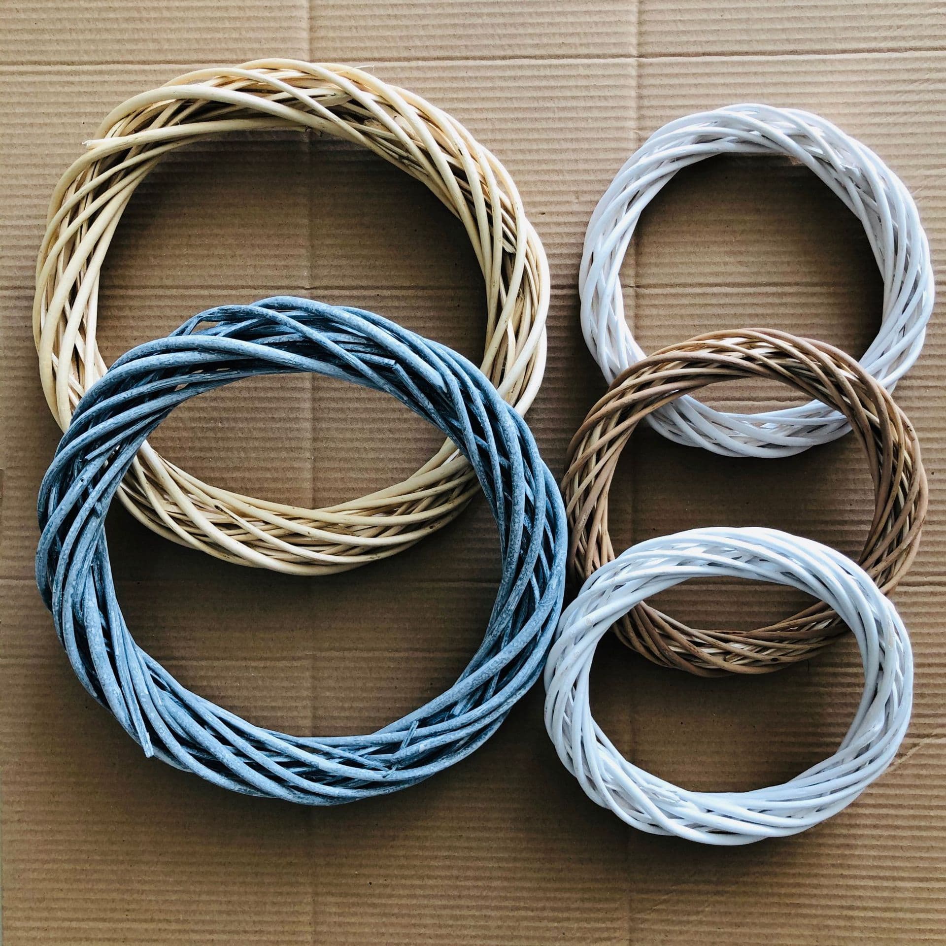 Christmas rattan wreath, willow woven hoop for wedding and festive window or door hanging decoration, floral craft handmade vine weave.