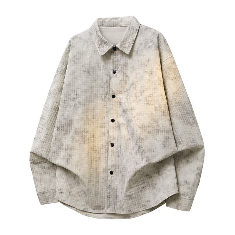 American Style Men's Plaid Digital Print Jacket Autumn Winter New Arrival Men's Foggy Digital Pattern Warm Top